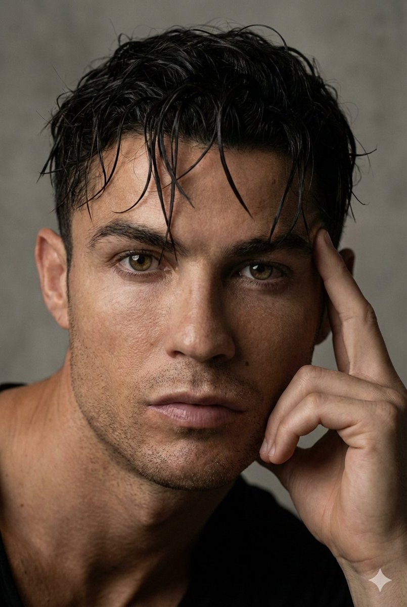 Hyper-realistic Cristiano Ronaldo Portrait Prompt 2