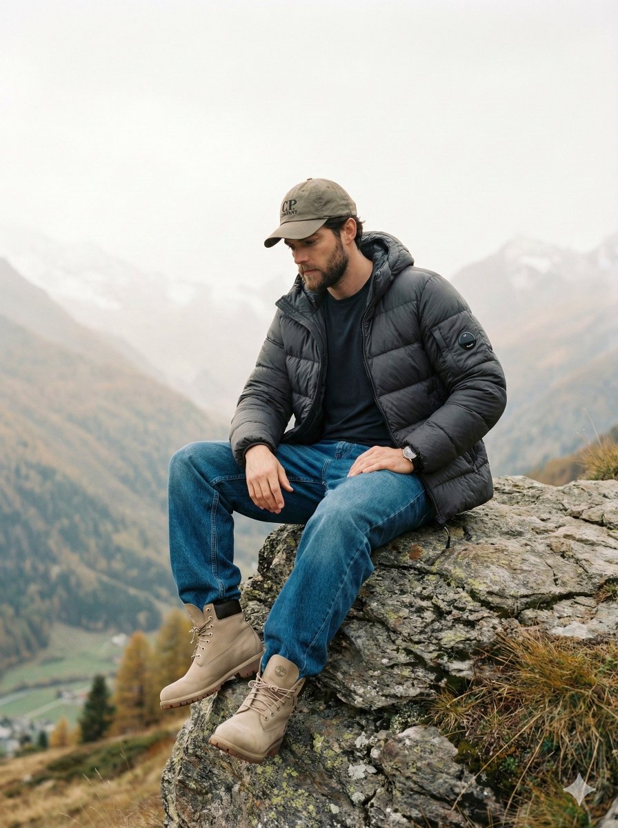 Cinematic Fashion Editorial Image Prompt for Male Subject in Swiss Alps 1