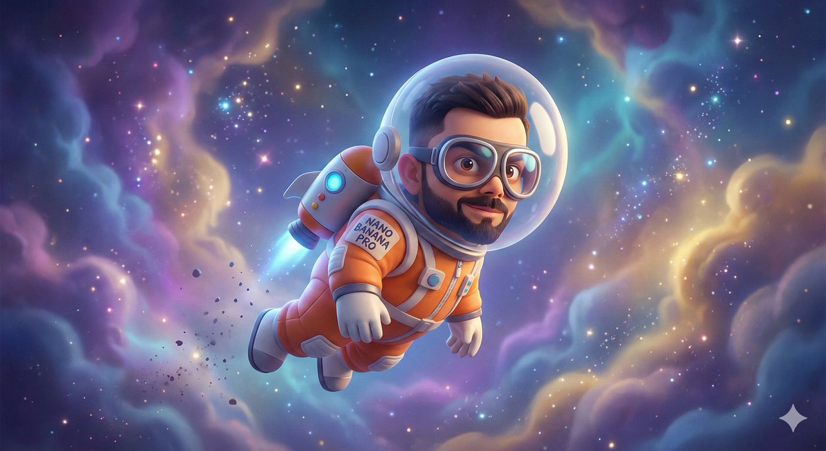 Pixar-Style Celebrity Caricature in Space 1