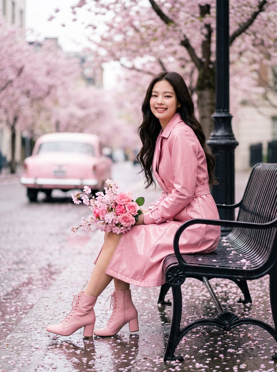 Jennie Kim Pink Spring Portrait 1