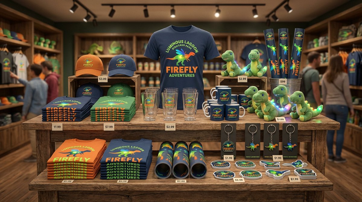 Dinosaur Park Gift Shop Merchandise Display 3