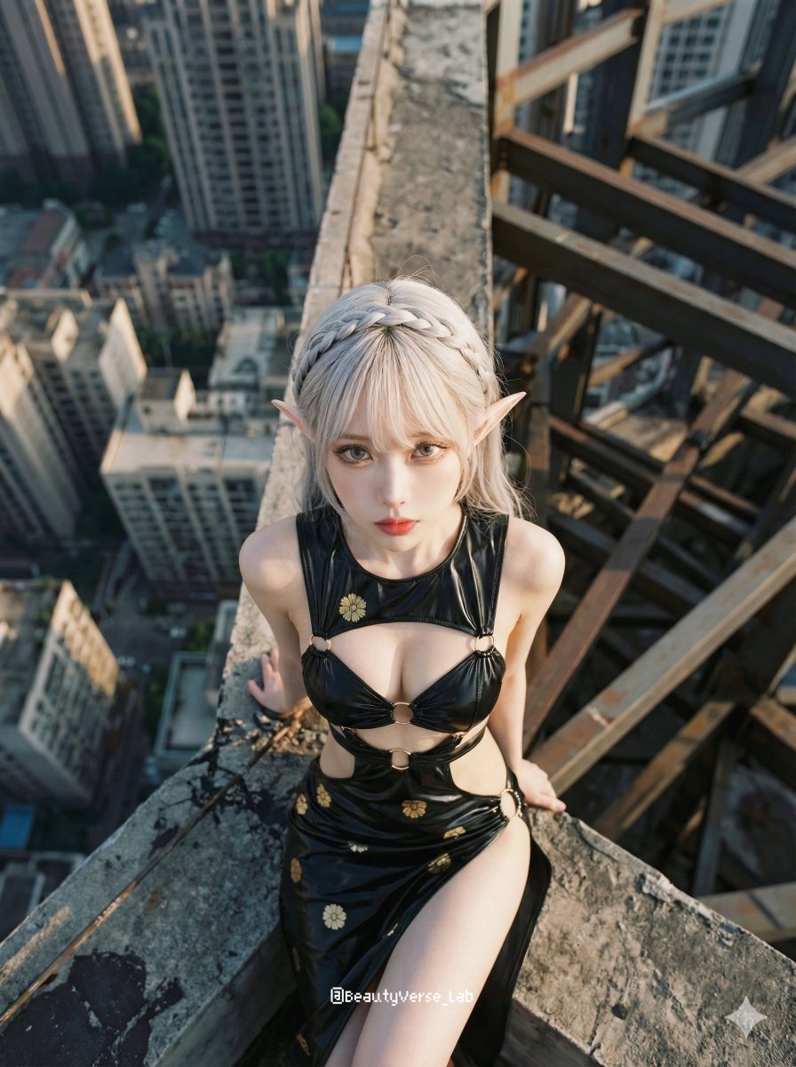 Cinematic Extreme Top-Down Skyscraper Portrait 1