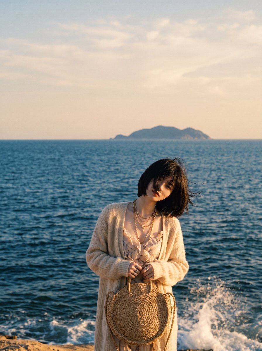 Coastal Wind-Blown Portrait 1