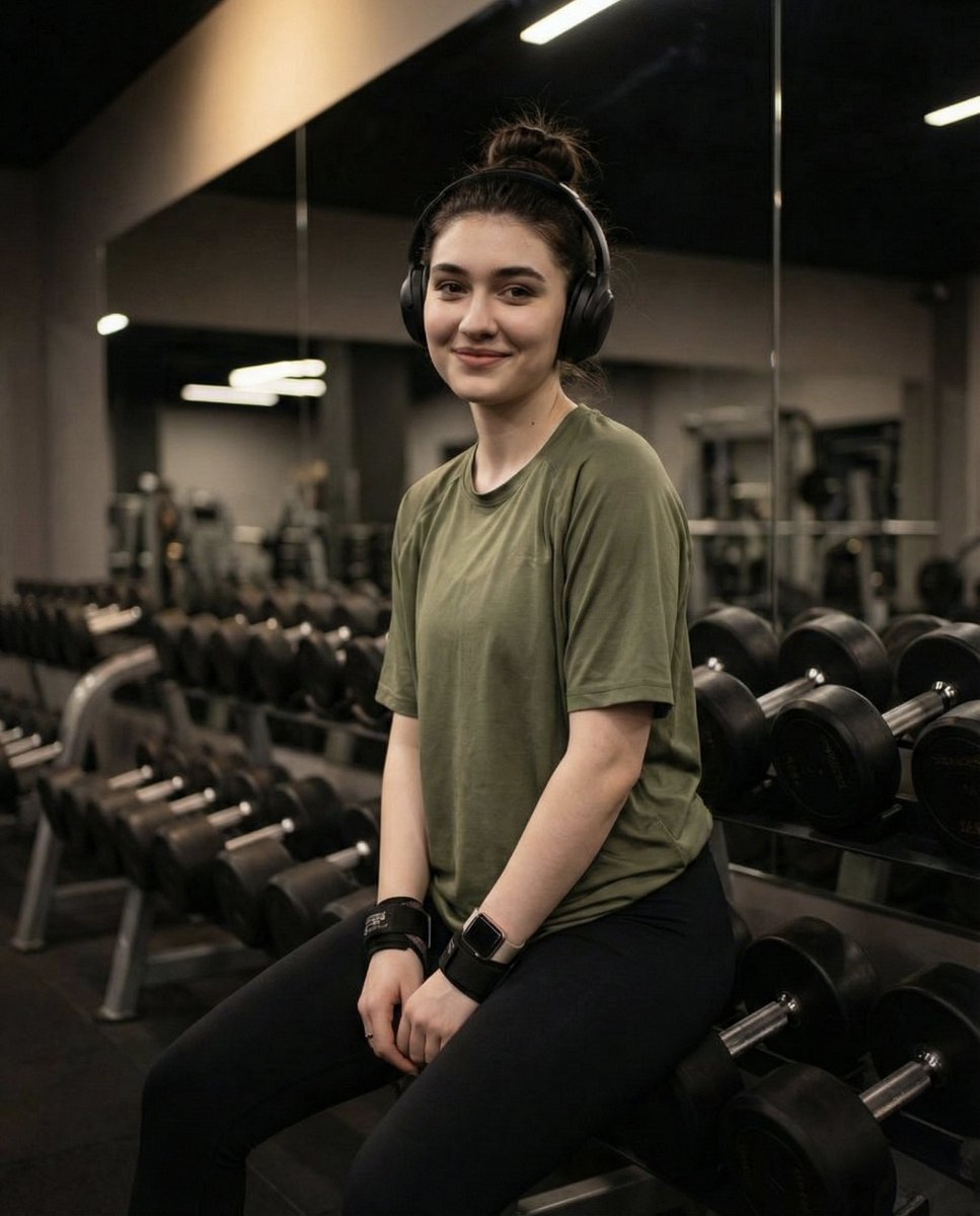 Moody Fitness Influencer Gym Portrait 2