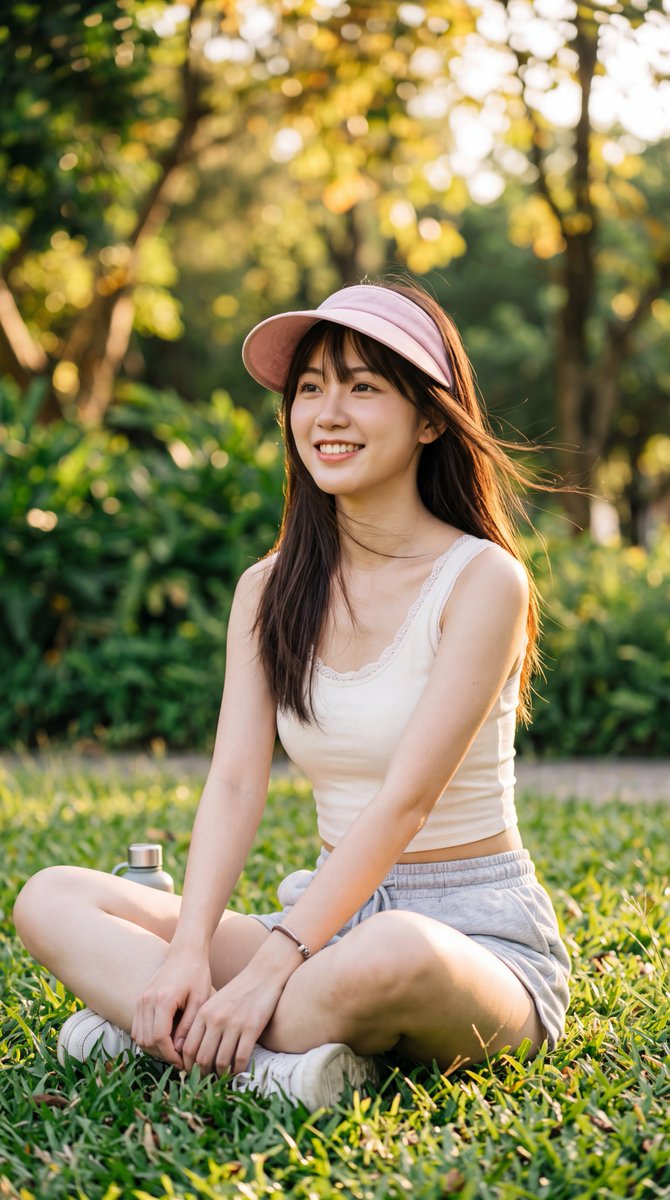 Sunlit Park Picnic Portrait 3