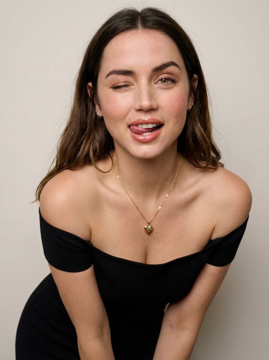Clean Minimal Studio Portrait with Playful Wink 3