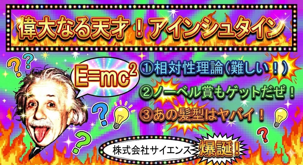 Ugly slide introducing Einstein 1