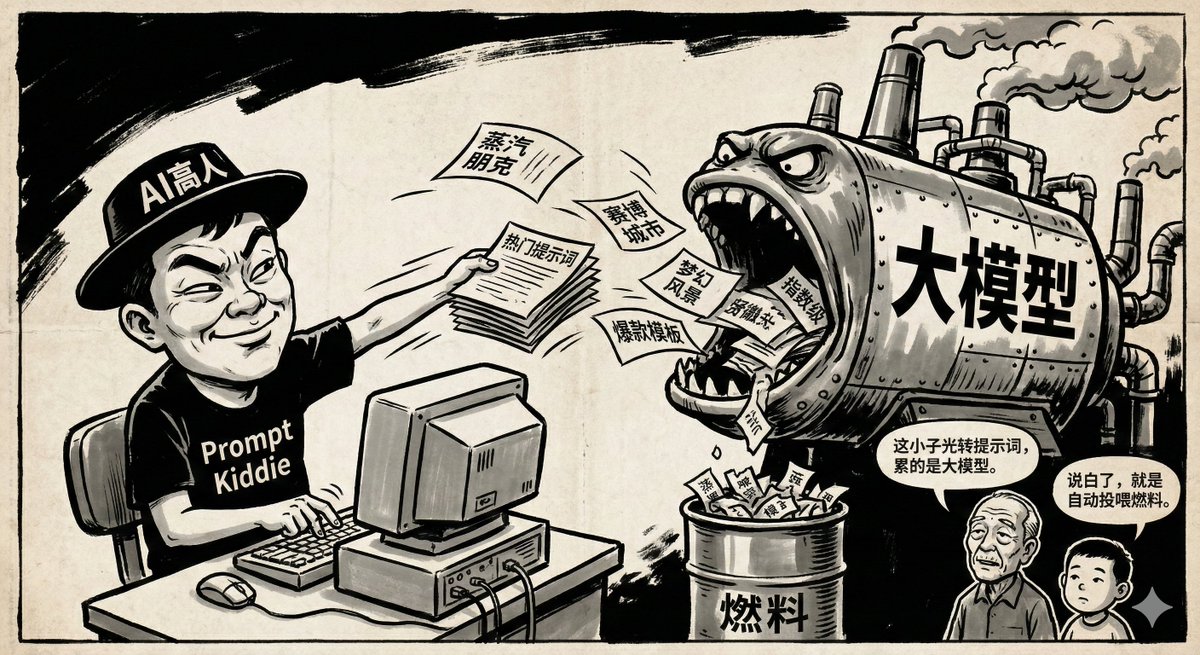 生成华君武风格的讽刺漫画 3