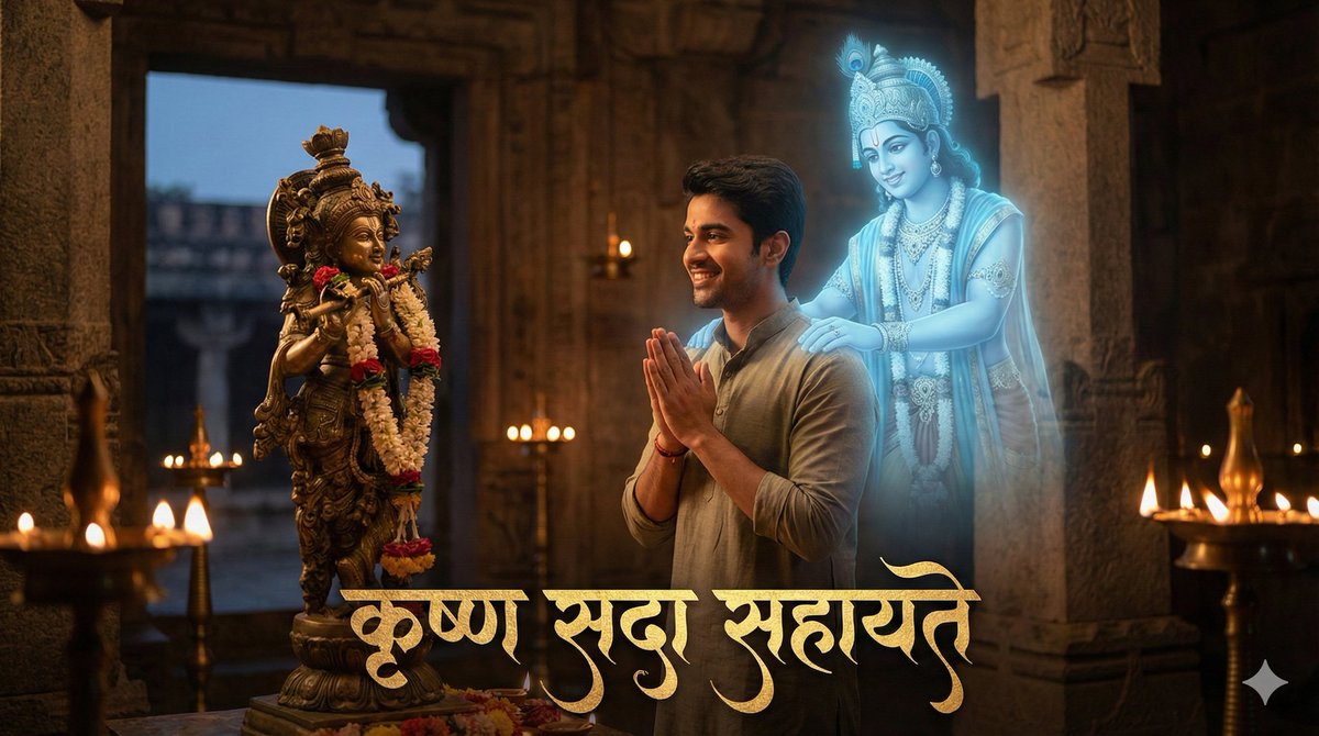 Devotee and Holographic Krishna Creation 1