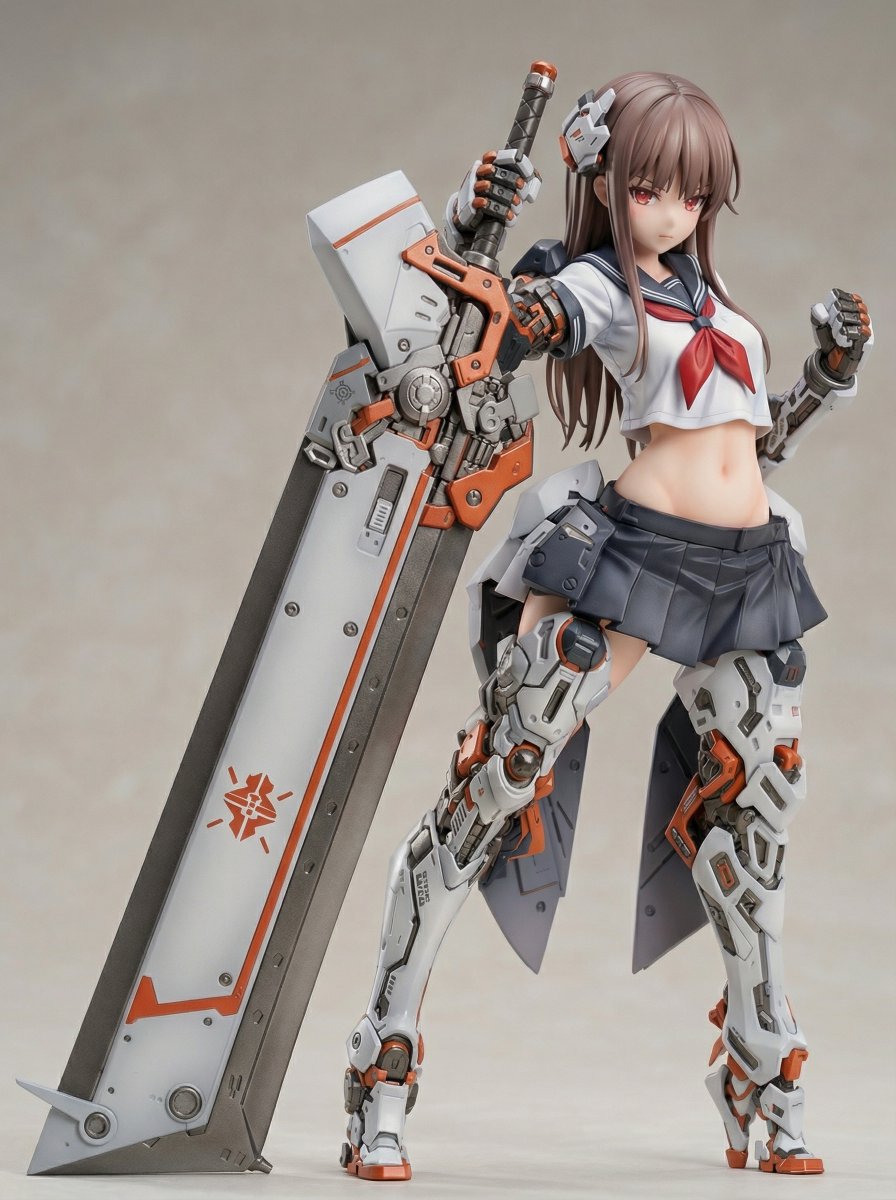 Figure/Model Kit Packaging Prompts for Armored Mecha Girl 1