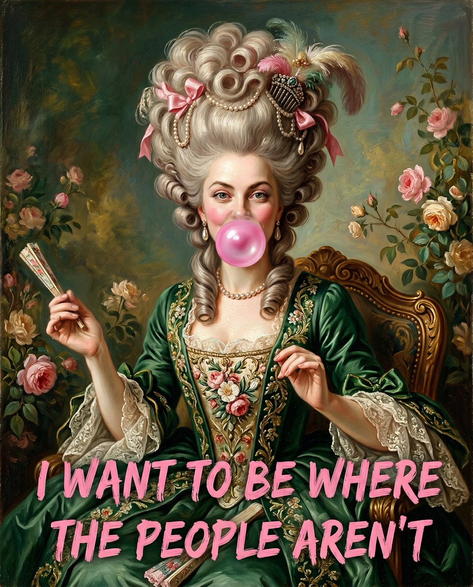 18th Century Woman Blowing Bubblegum 1