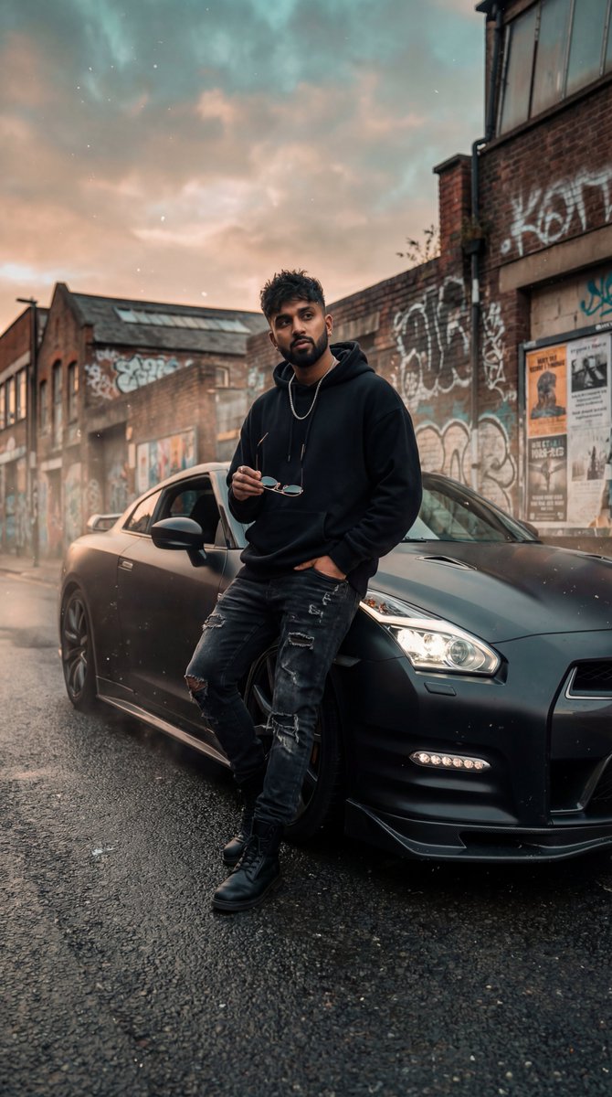 Grunge Street Photography Portrait with a Sports Car 2