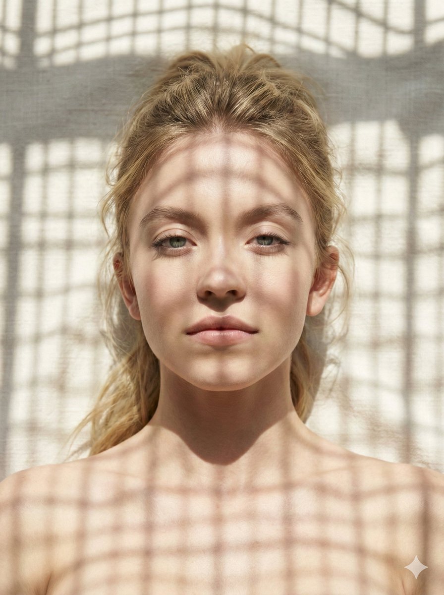Top-down cinematic surreal portrait with shadow mapping 3