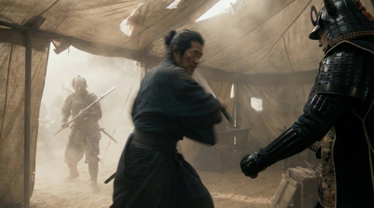 Samurai War Tent Cinematic Shot 1