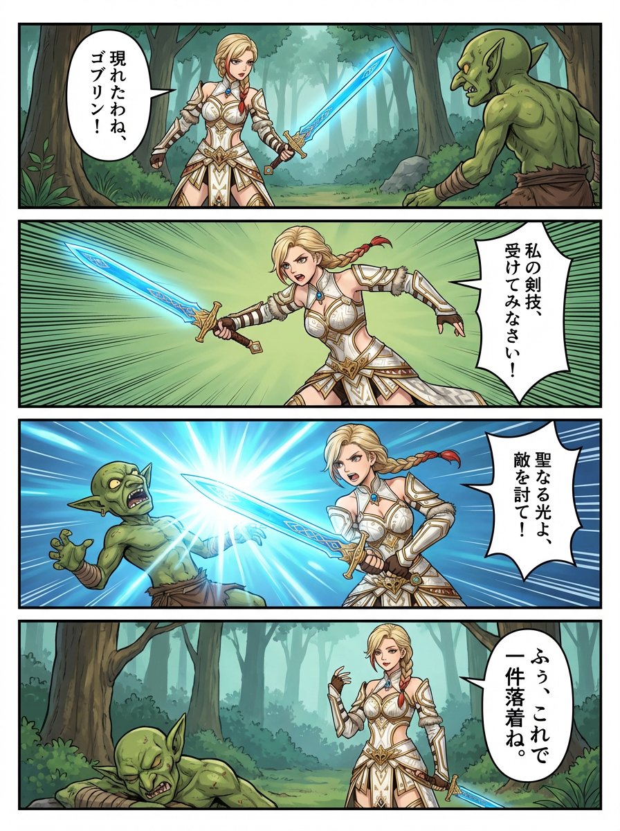 4-panel RPG manga of original character Anna 1