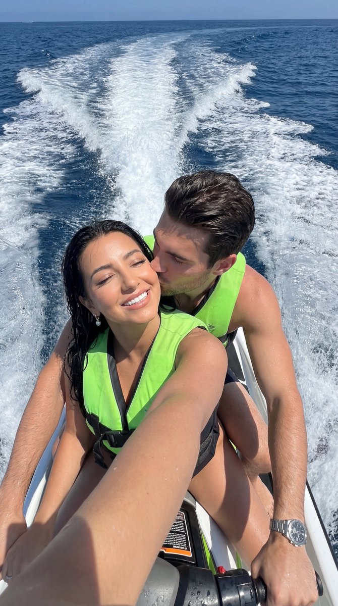 Ultra-Photorealistic Jet Ski Vacation Selfie Kiss 2