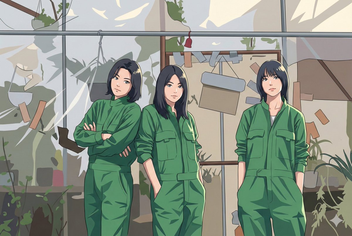 80s City Pop Illustration of Drama Characters 2