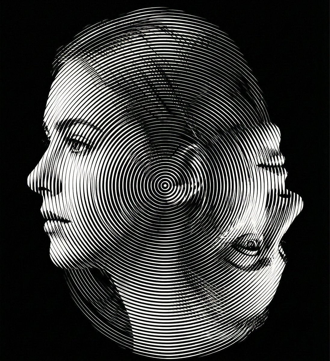Dual-Orientation Optical Illusion Portrait 1