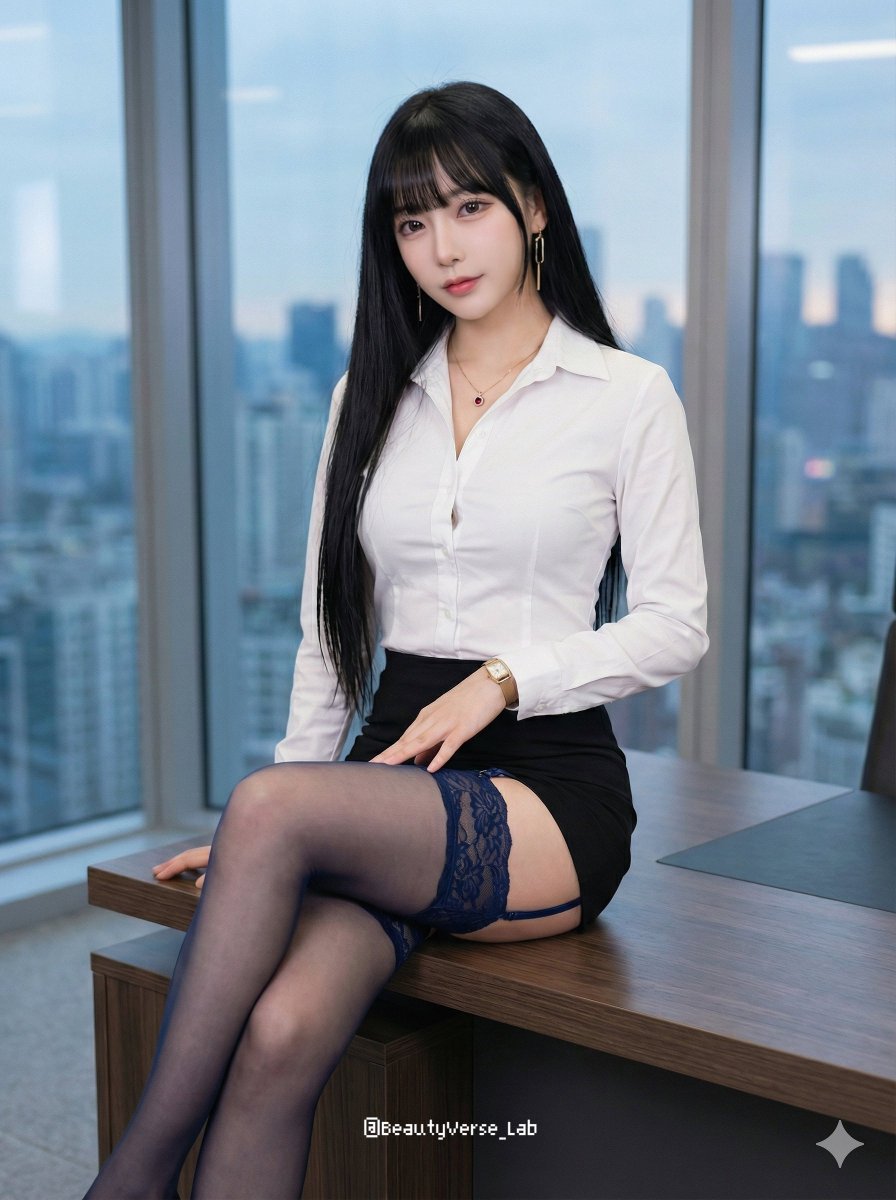 Seductive Office Lady Portrait Prompt for Nano Banana Pro 1
