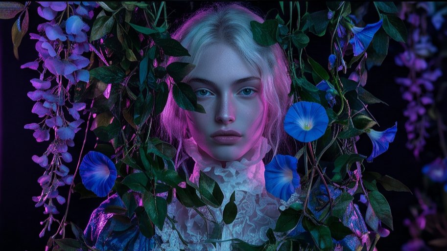 Recreate Image with Vines and Neon Lights