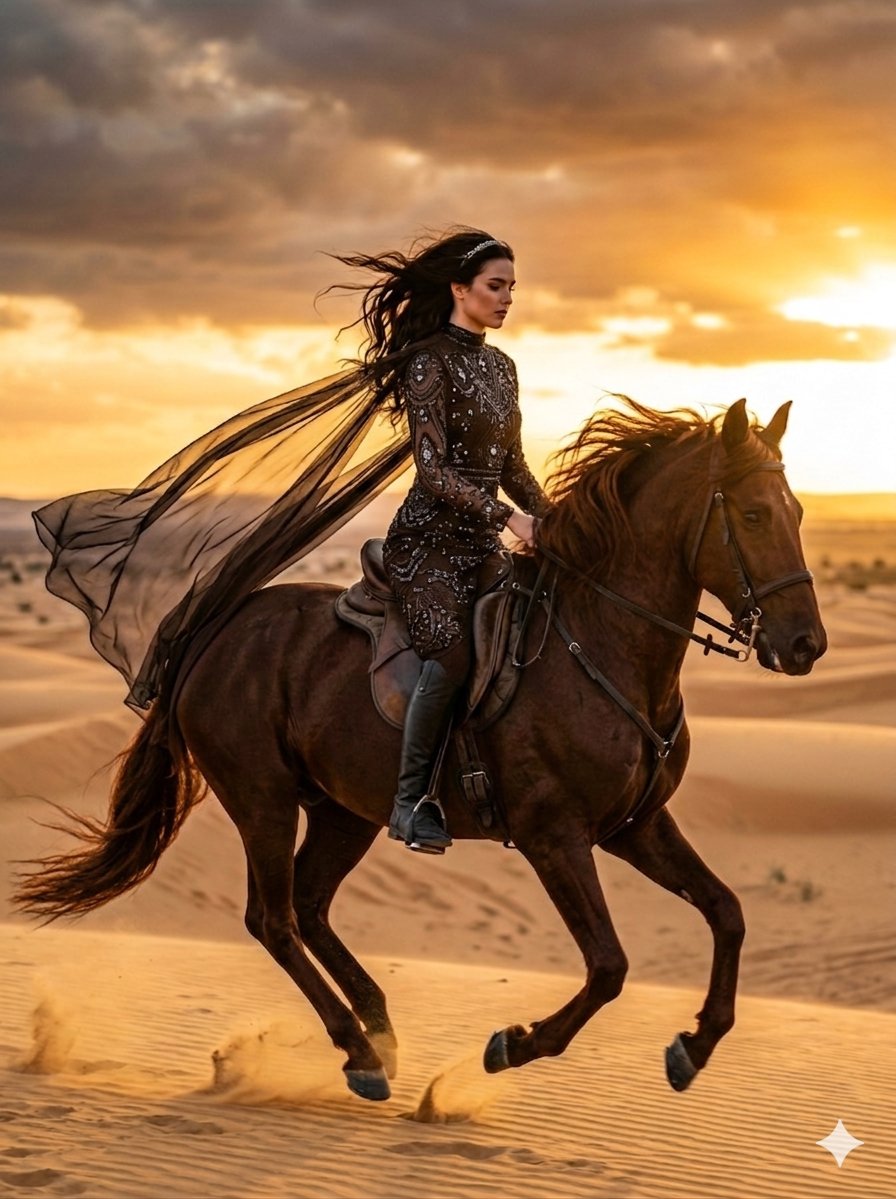 Cinematic Desert Horse Rider 1