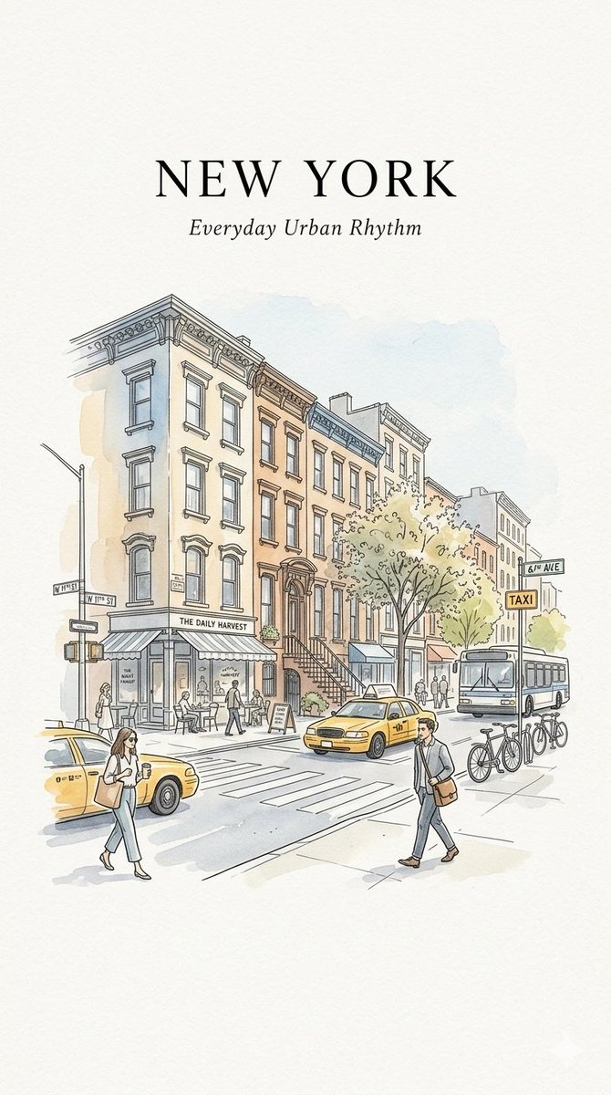 Minimalist NYC Sketch Poster 2