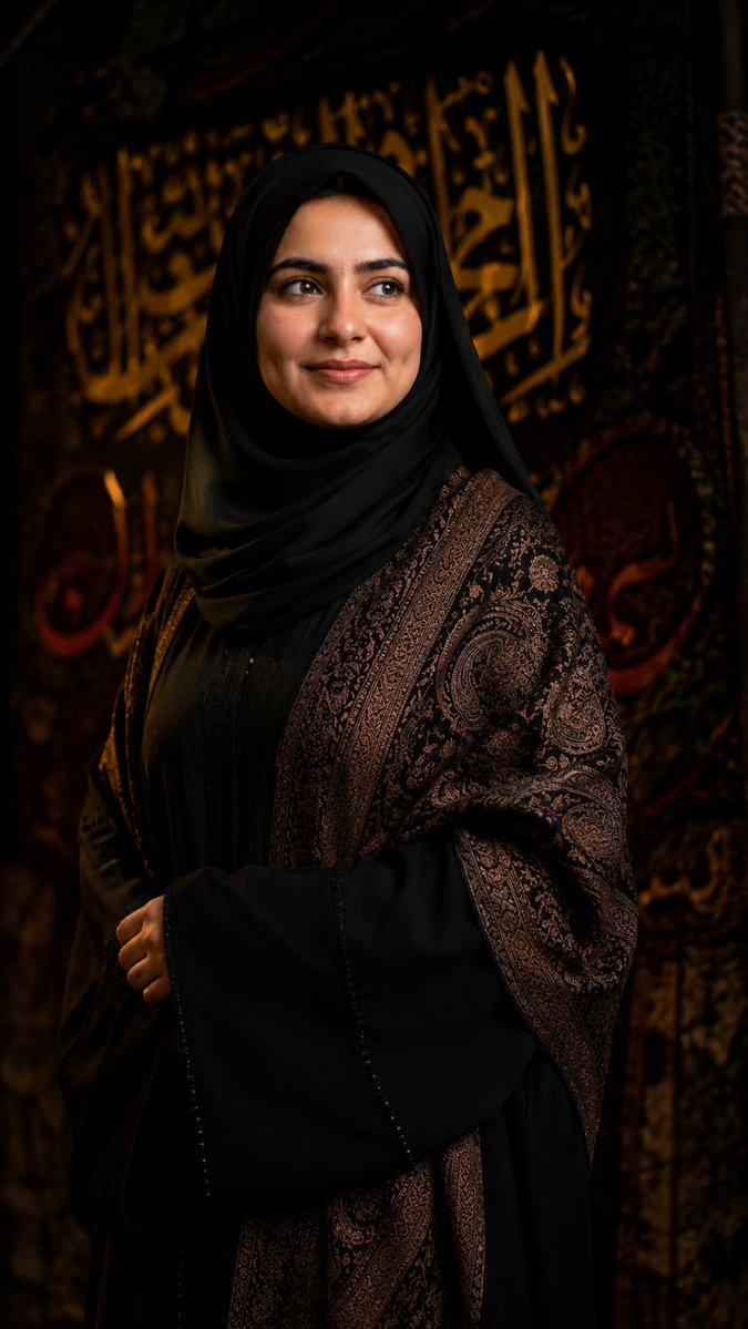 Chiaroscuro Muslim Woman Portrait 2