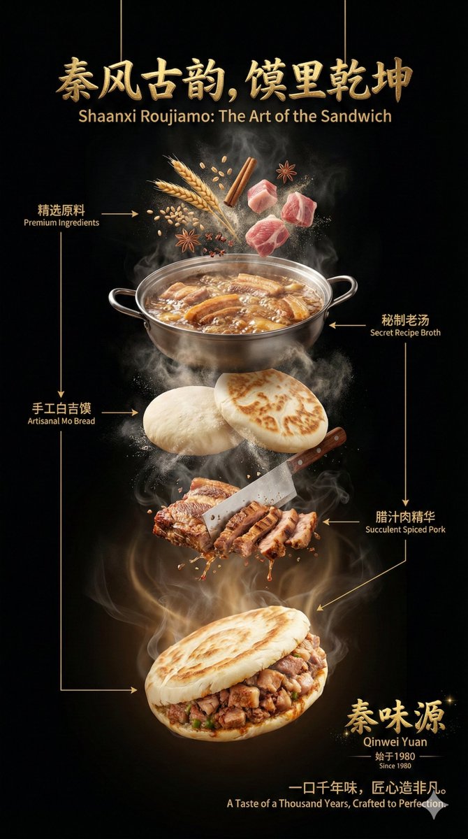 Advanced Commercial Food/Product Poster Template with Vertical Layering 1