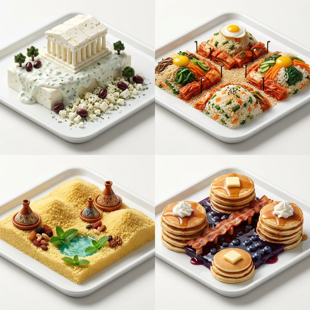 Hyper-Realistic Miniature Food Landscapes Grid 1