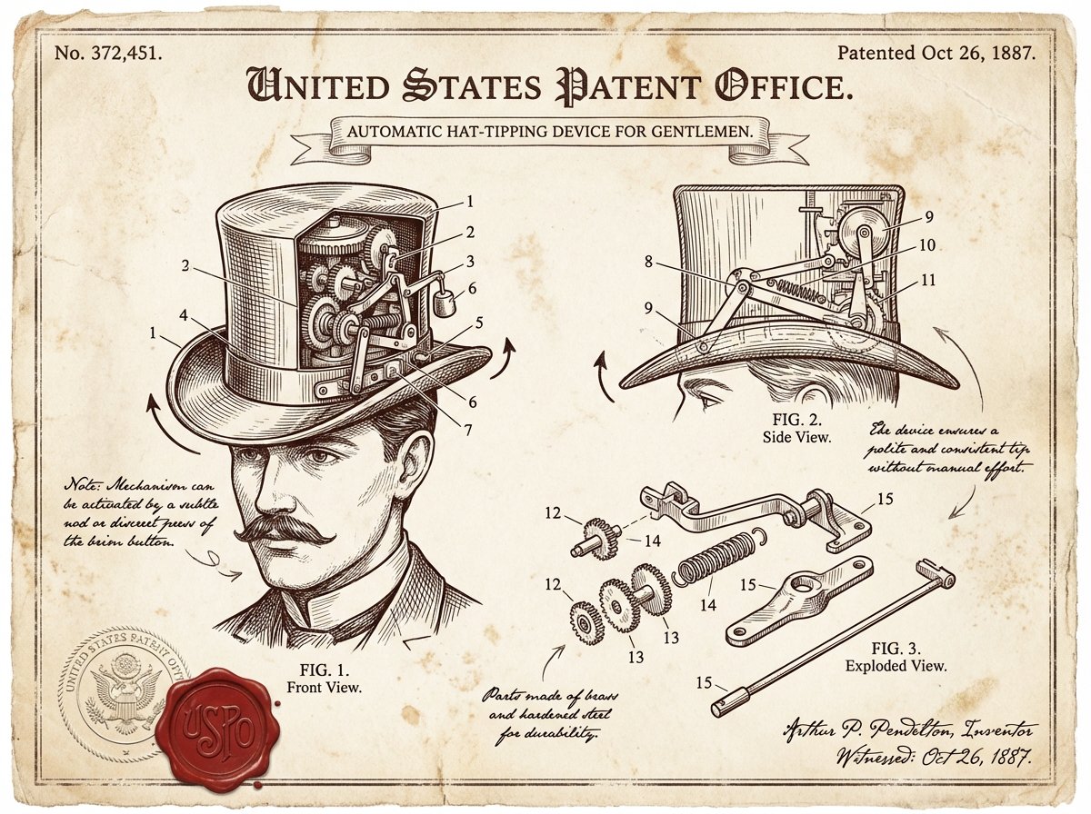 Vintage Patent Document for an Invention 2