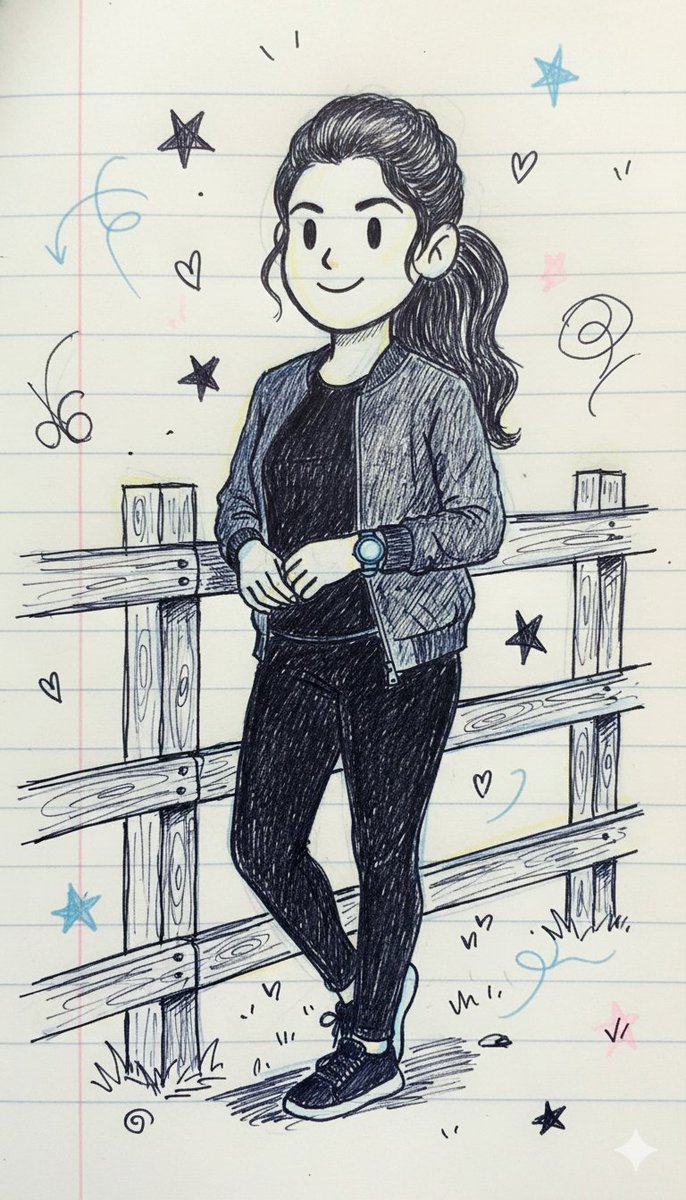 Notebook Pen Doodle Identity Preservation Prompt 2