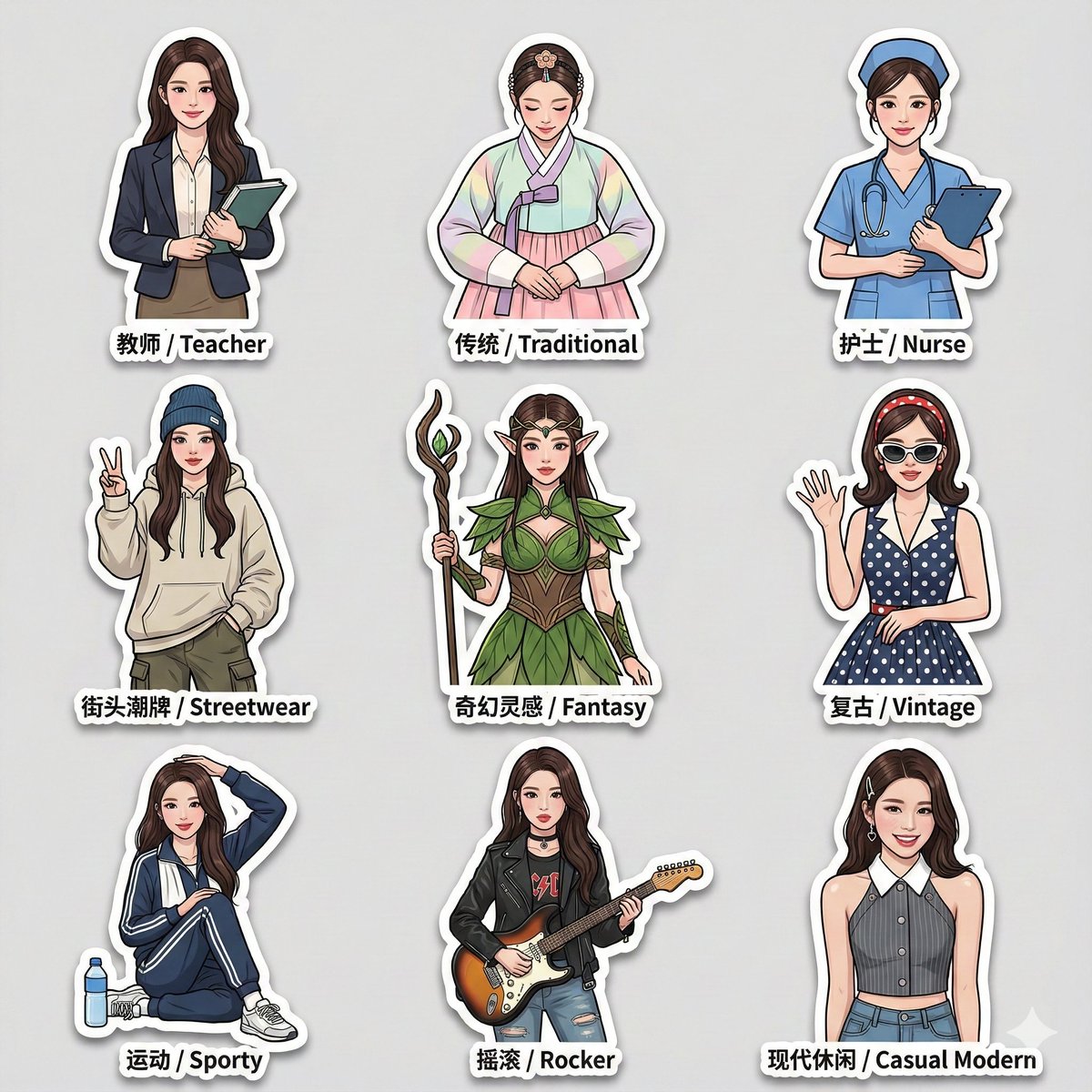 Multi-Style Sticker Pack Generator 1