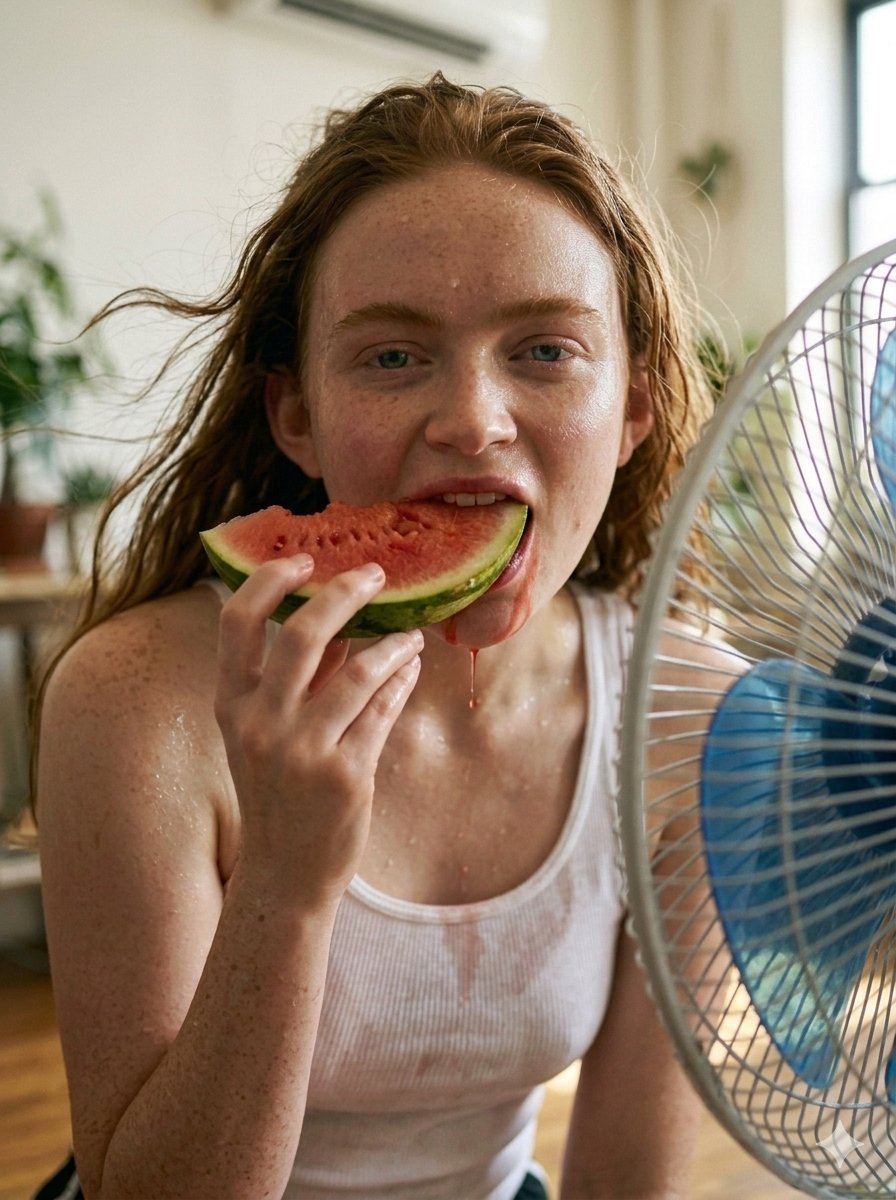 Realistic Summer Heat Lifestyle Portrait 1