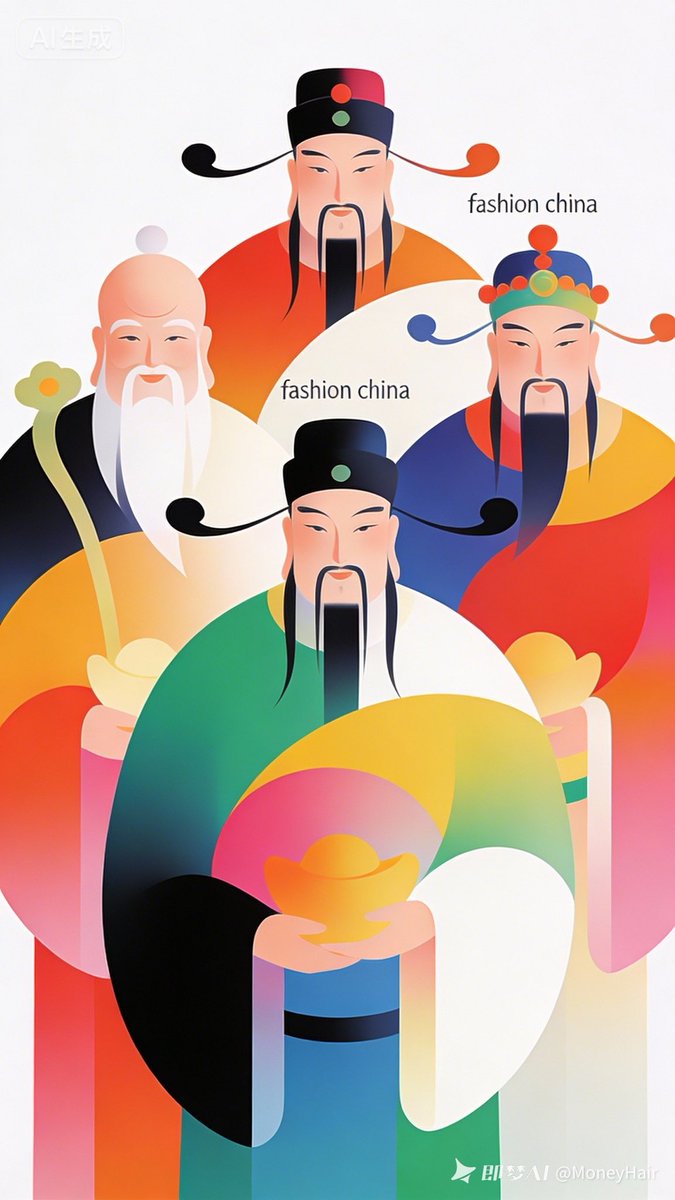 Vector Illustration for Five Gods of Wealth Red Packet Cover 2