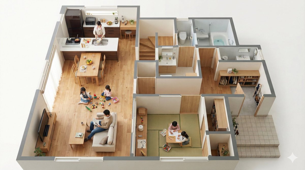 Floor Plan Visualization with Family Life 1