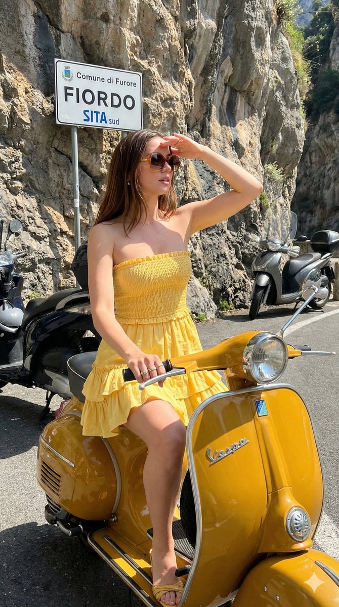 Ana de Armas on the Amalfi Coast Image Prompt 2