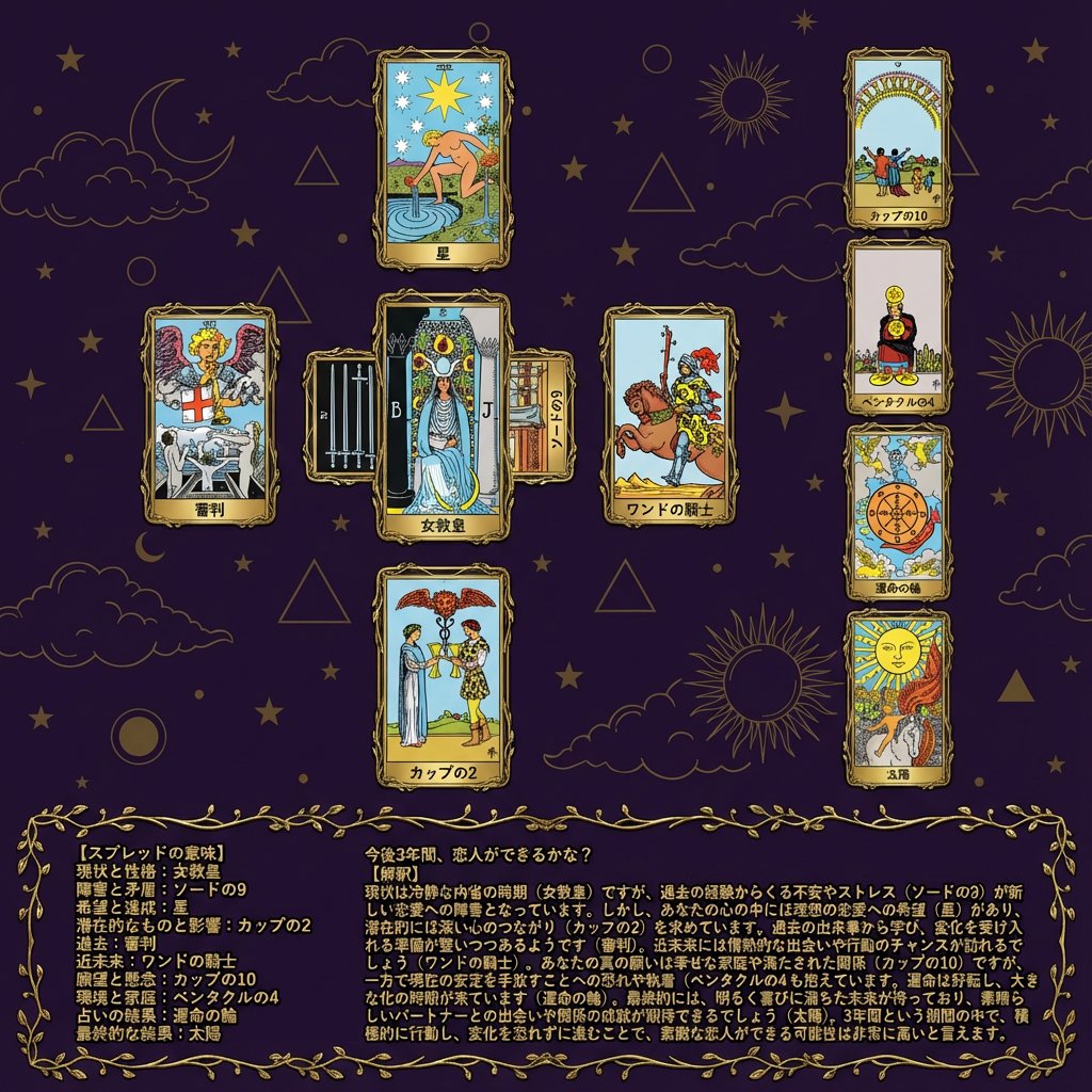 Tarot Celtic Cross Spread Reading Generation Prompt 2