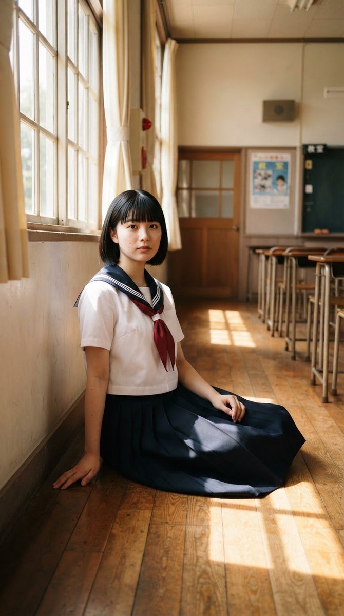 Japanese School Uniform Classroom Portrait 4