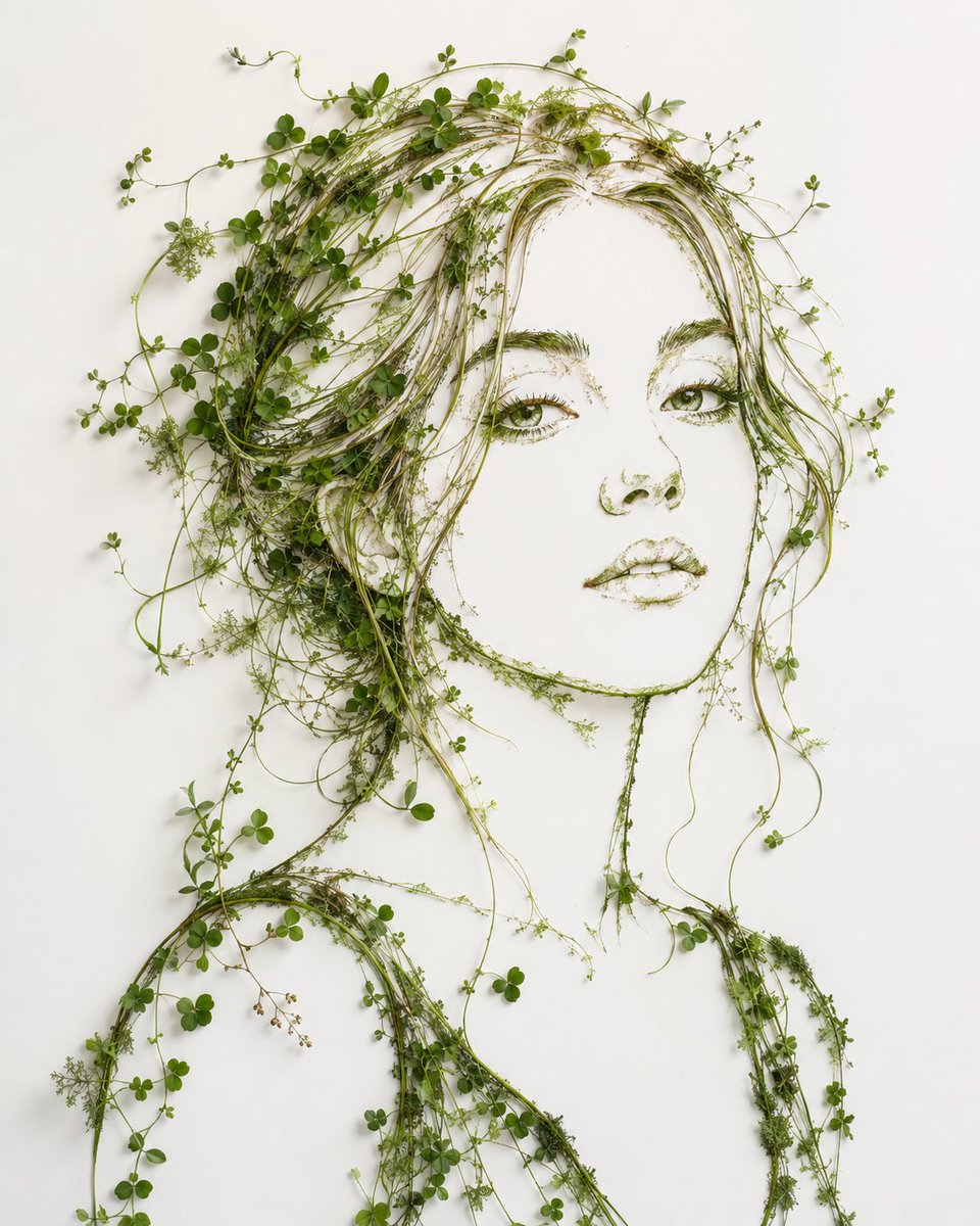 Minimalist Botanical Wall Art Portrait 1