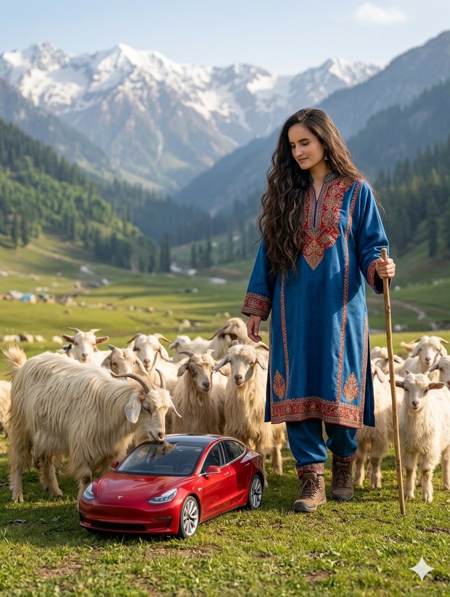 Surreal Kashmiri Shepherd with Tesla 1