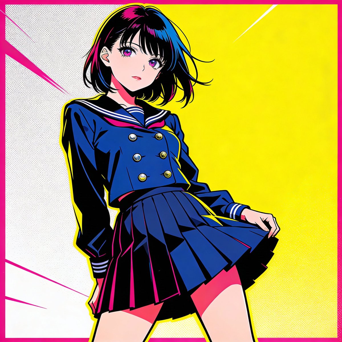 Chaotic Maximalist Anime Poster Prompt (100 Girls) 1