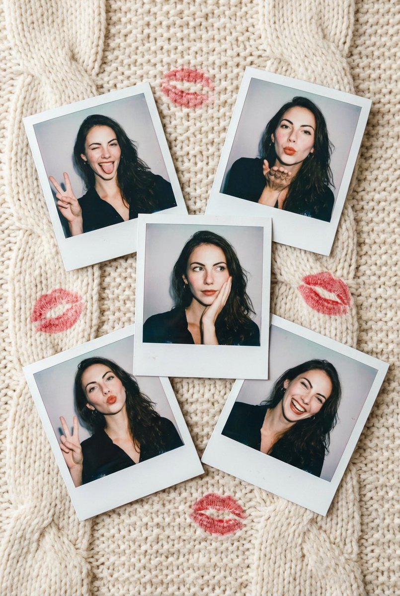 Vintage Polaroid Photo Collection Prompt 1
