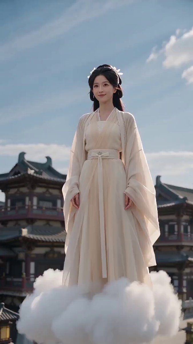 Funny Ancient Chinese Flying Cloud Video Prompt