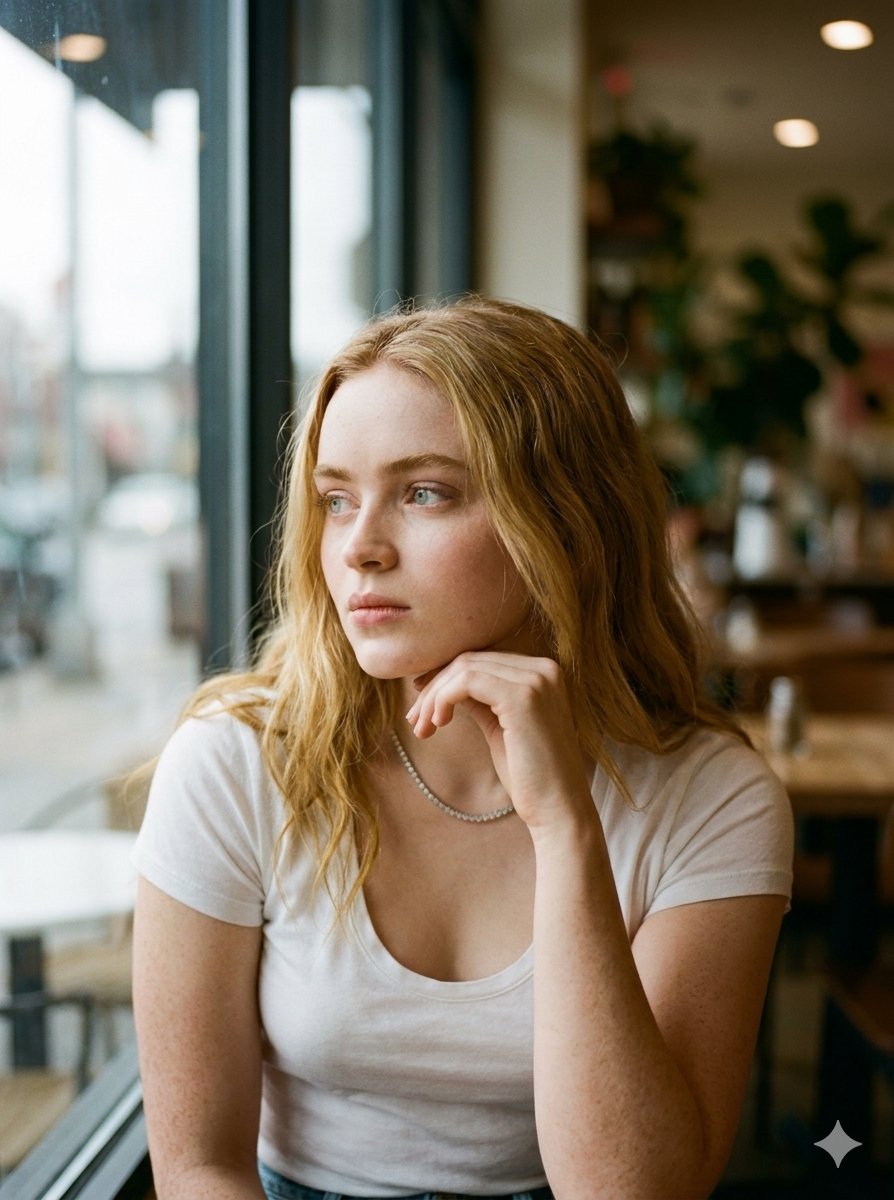 Cinematic Cafe Contemplation 1