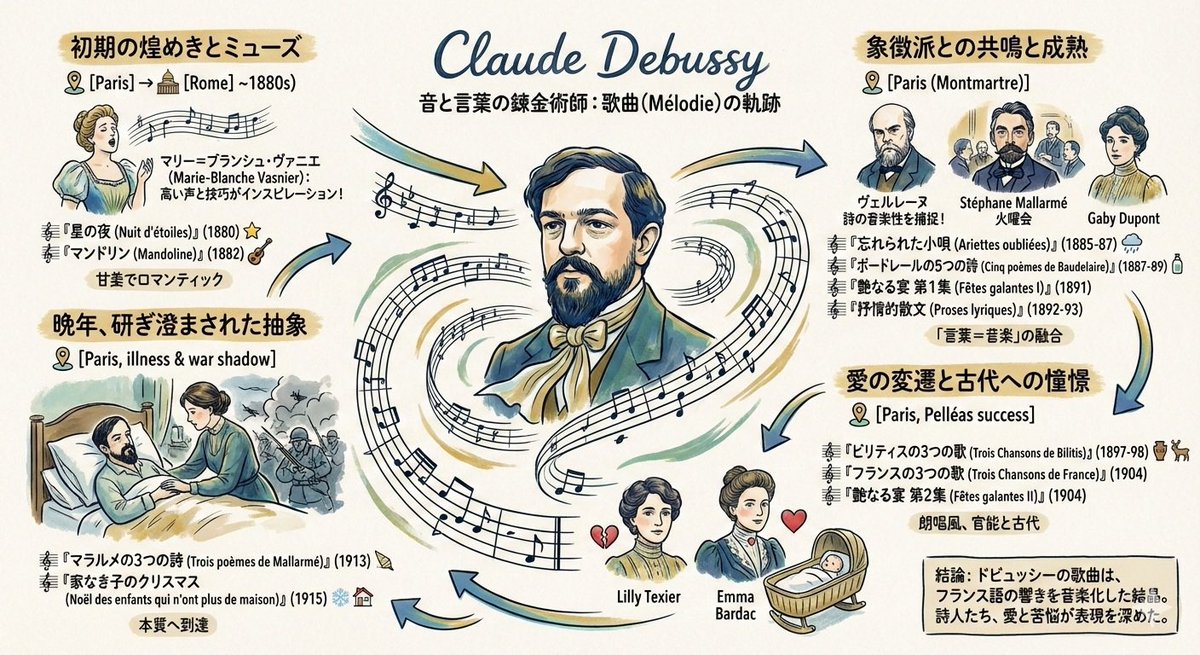 Generating a Graphic Record of Debussy's Songs 1