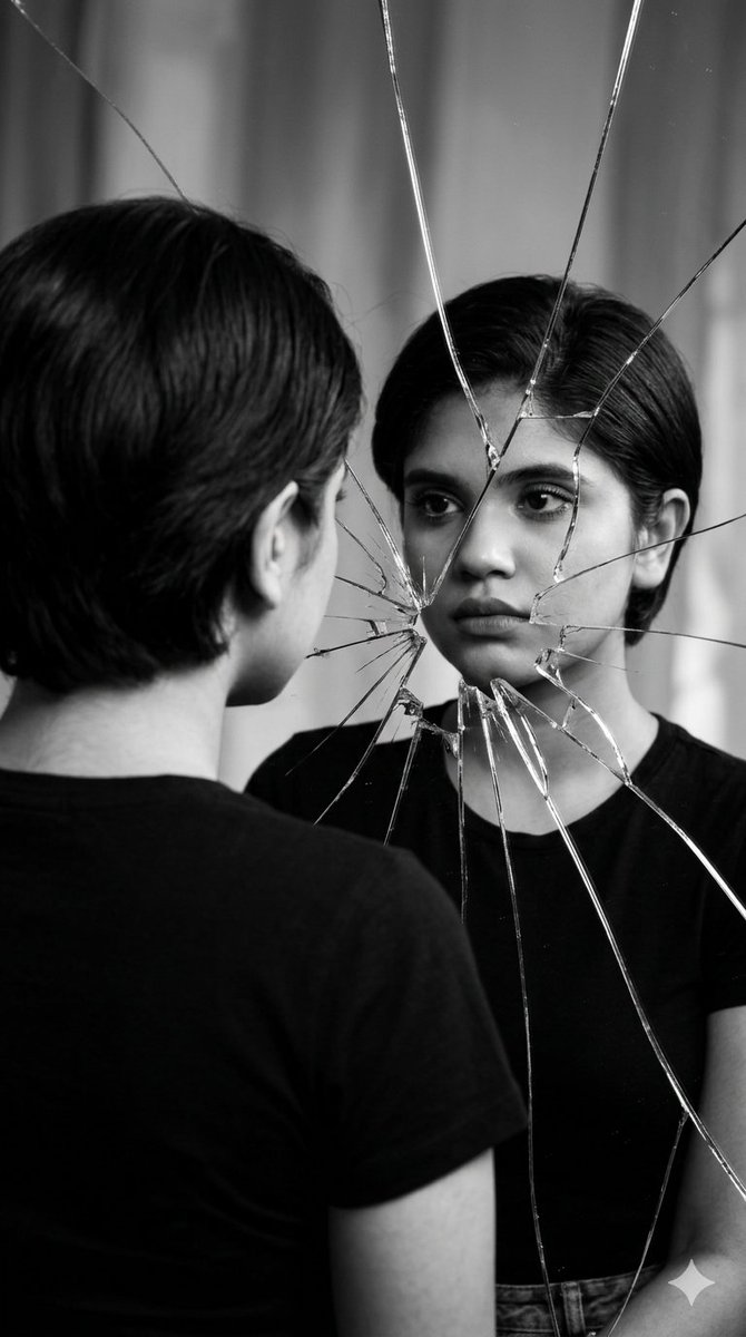 Broken Mirror Reflection Portrait 1