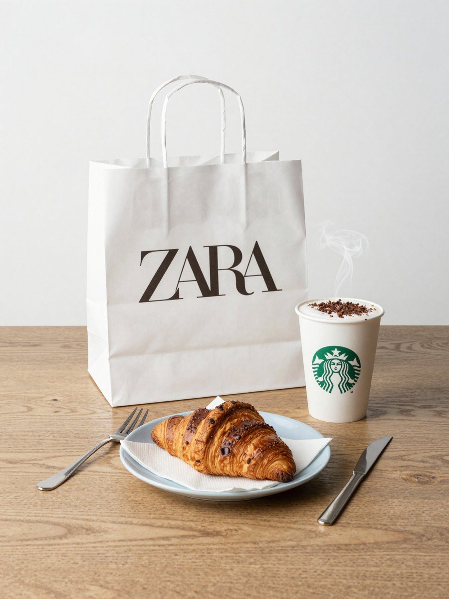Studio Still Life of Coffee and Croissant 2