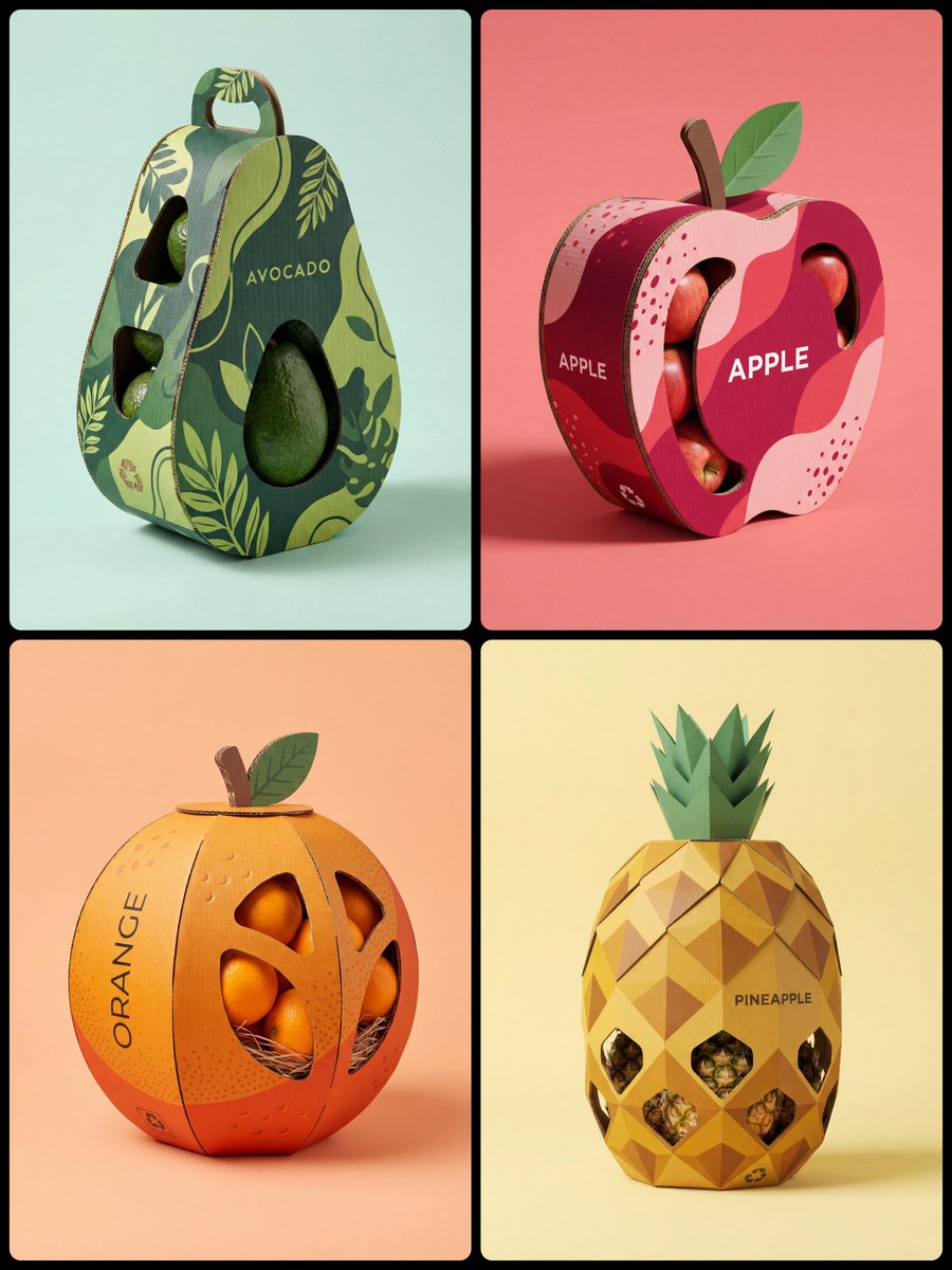 Corrugated Cardboard Fruit Packaging Concept Prompt 1