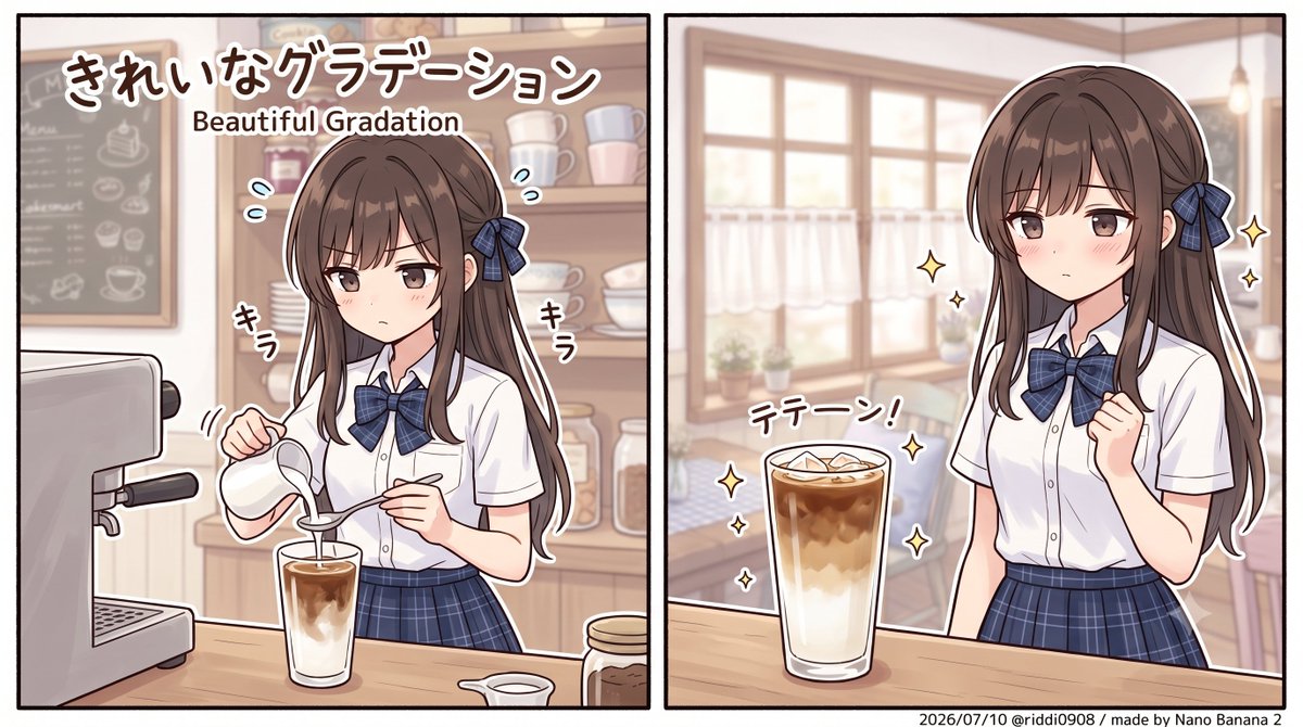 Layered Iced Latte Character Art 1