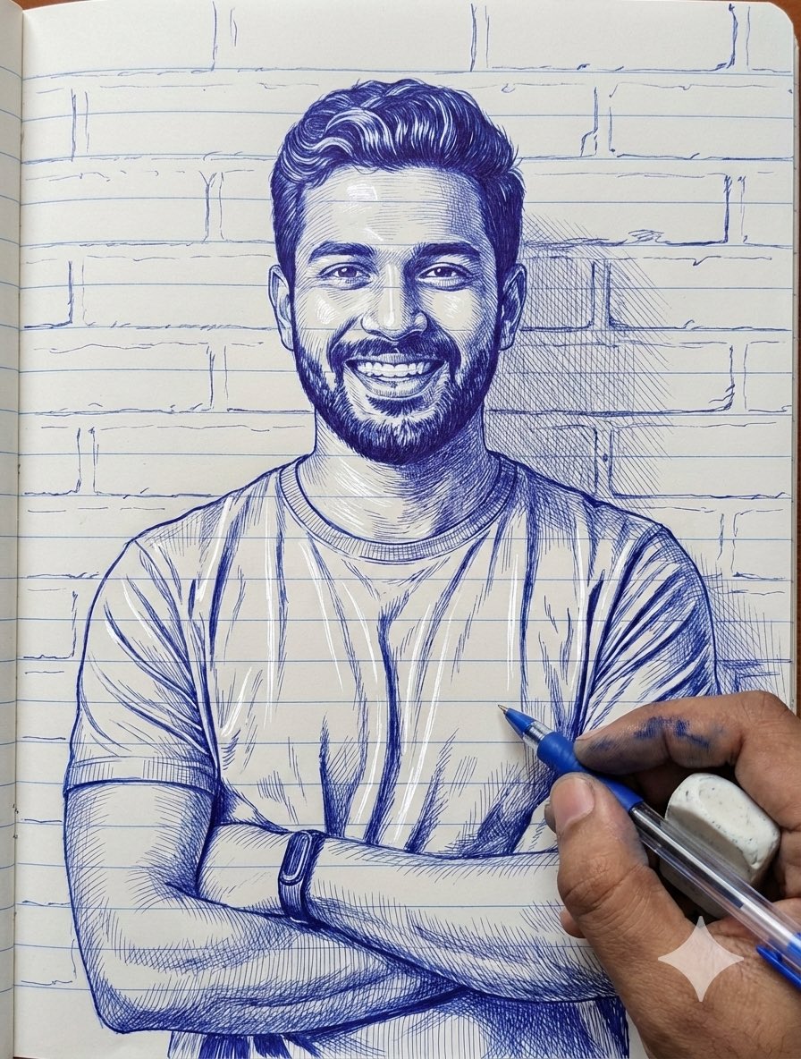 Photo-Style Line Drawing Sketch Prompt 2